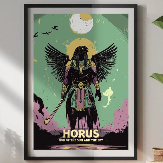 Horus Poster, Ancient Egypt Mythology Art Print