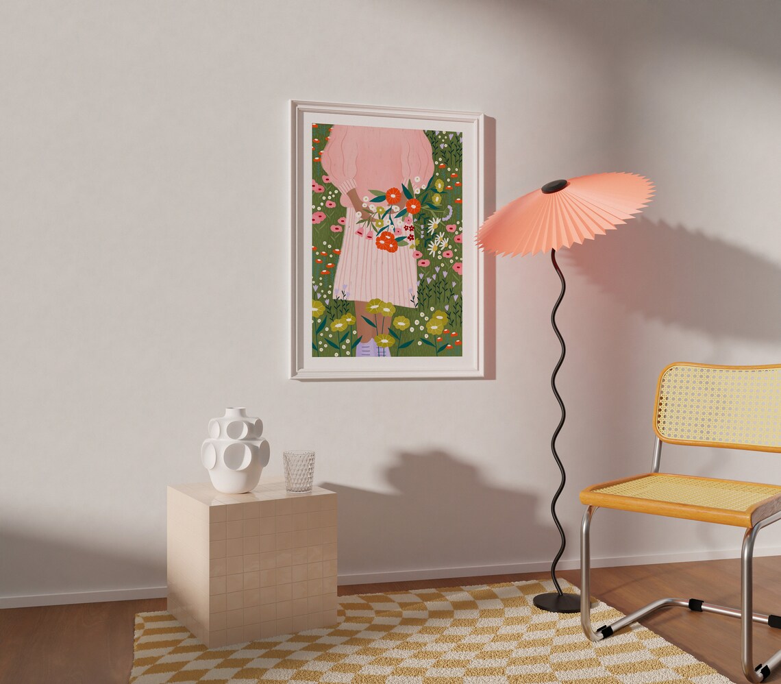 Flower Farm Floral Art Print, Vibrant Botanical - Image 3