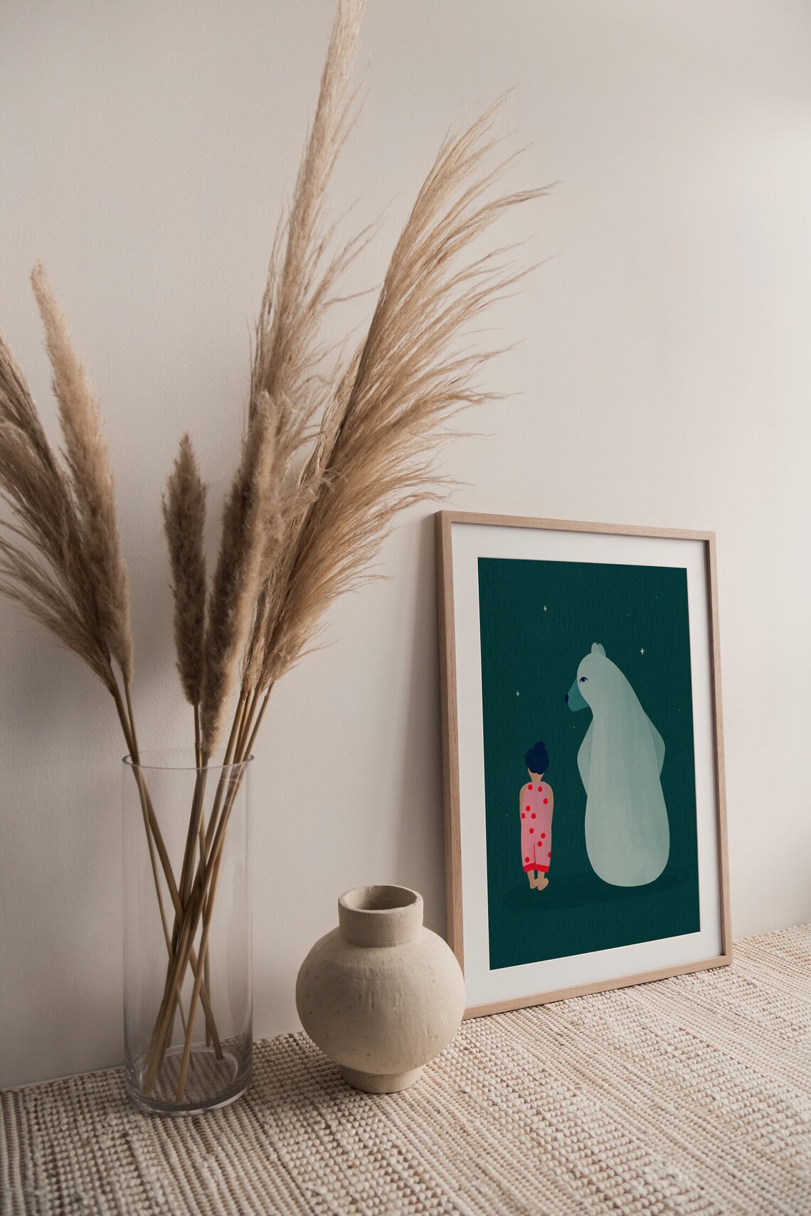 Soley And The Bear Nursery Kids Art Print - Image 2