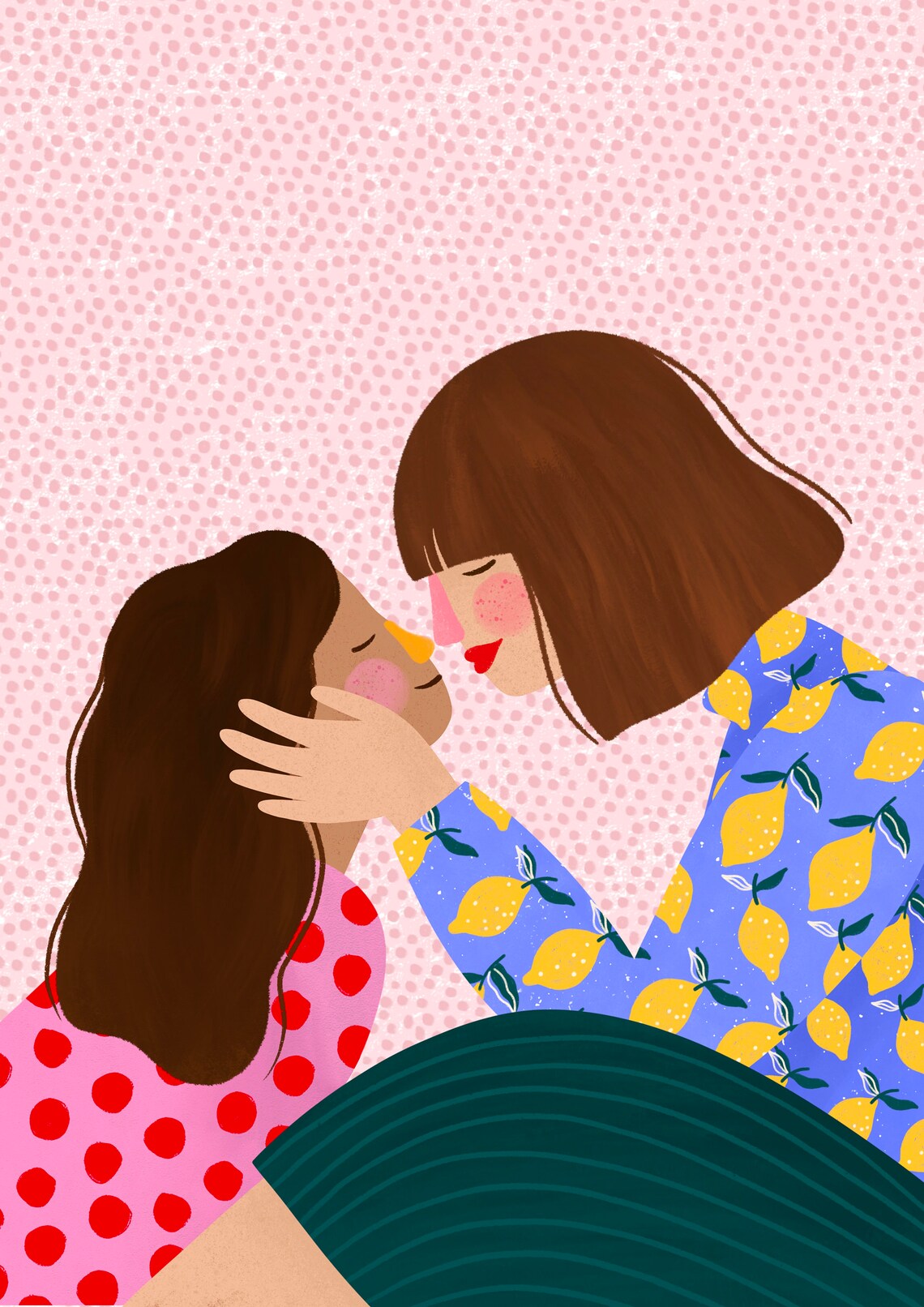 Mummy And Me Motherhood Art Print, Kids Room - Image 3