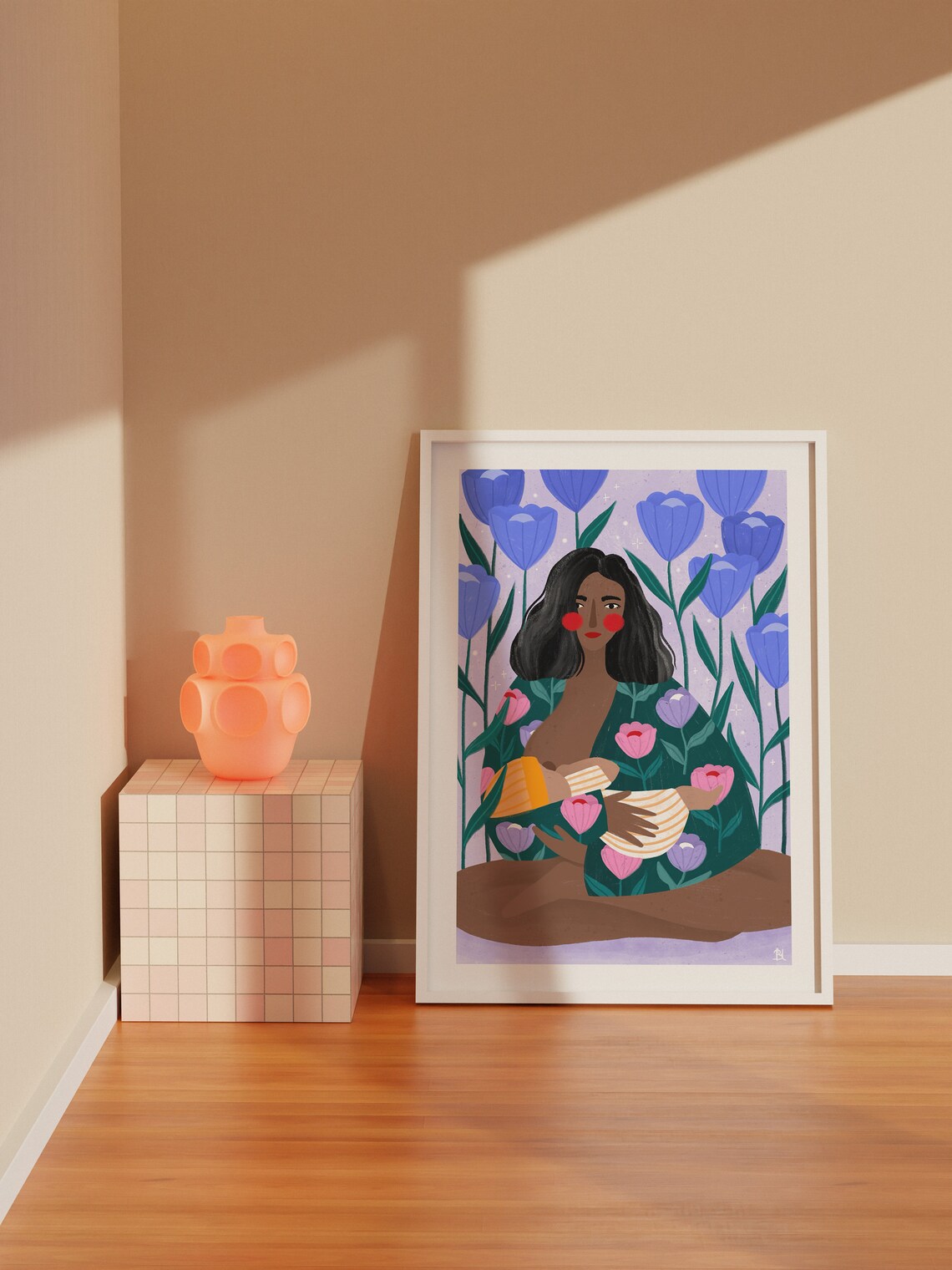 Breastfeeding Motherhood Illustration Art Print - Image 3