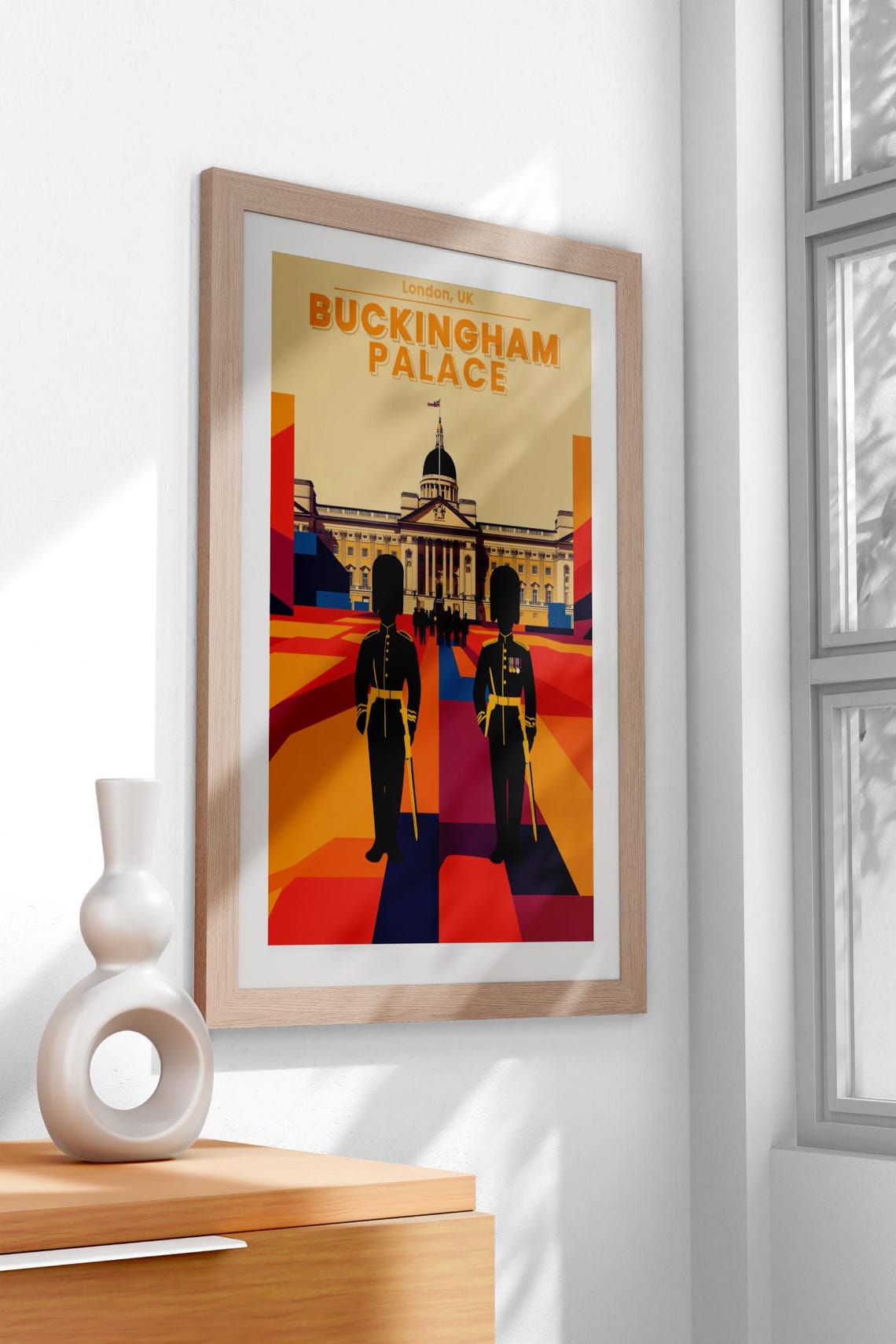Vintage Buckingham Palace London Royal Guards Changeover Poster - Image 3