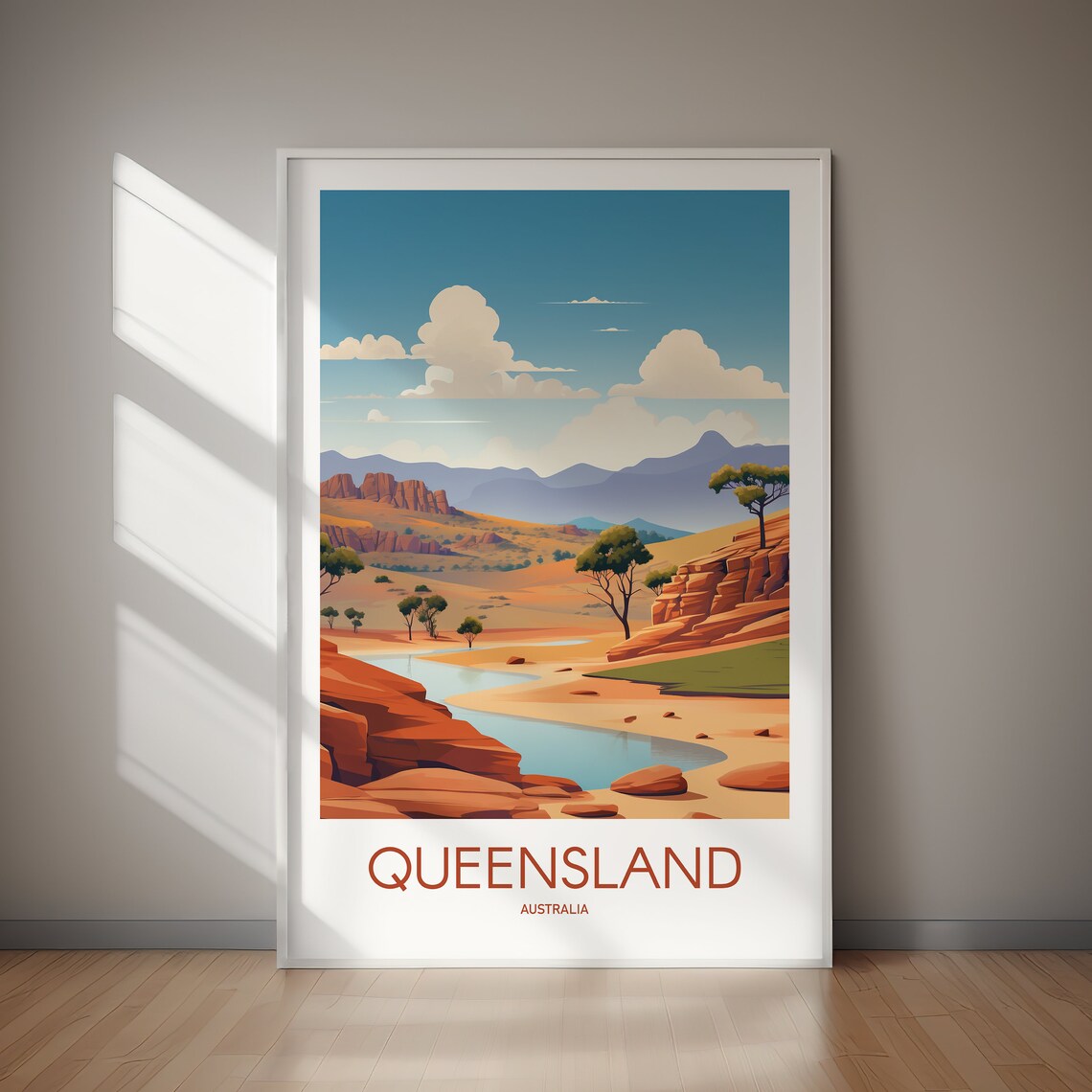 Queensland Travel Poster, Australia Travel Poster