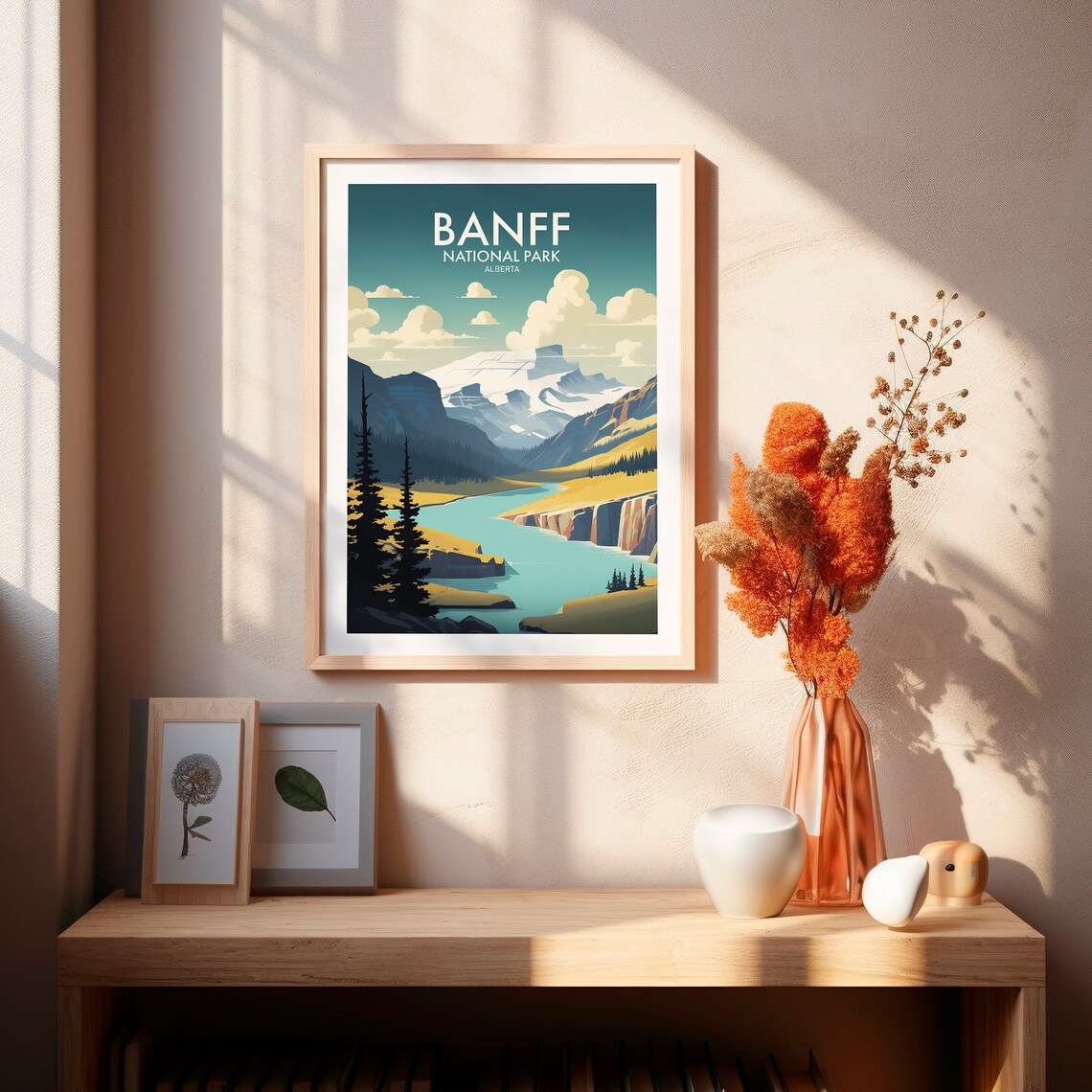 Banff National Park Alberta Mountain Lake Scenic Travel Poster - Image 2