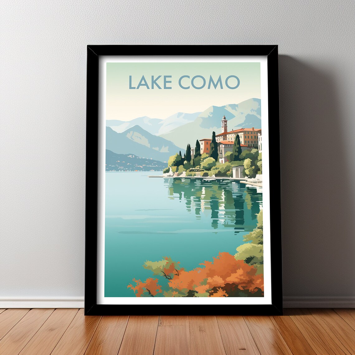 Lake Como Travel Poster, Place-Inspired Art Print - Image 2