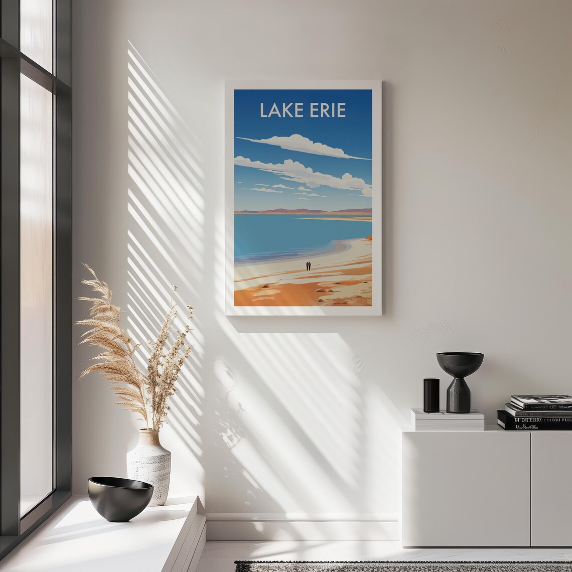 Lake Erie Travel Poster, Lake Landscape Art Print - Image 2
