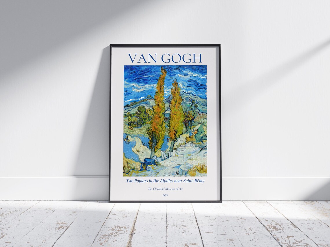 Vincent Van Gogh Two Poplars Alpilles Saint Remy 1889 Exhibition Wall Art - Image 7