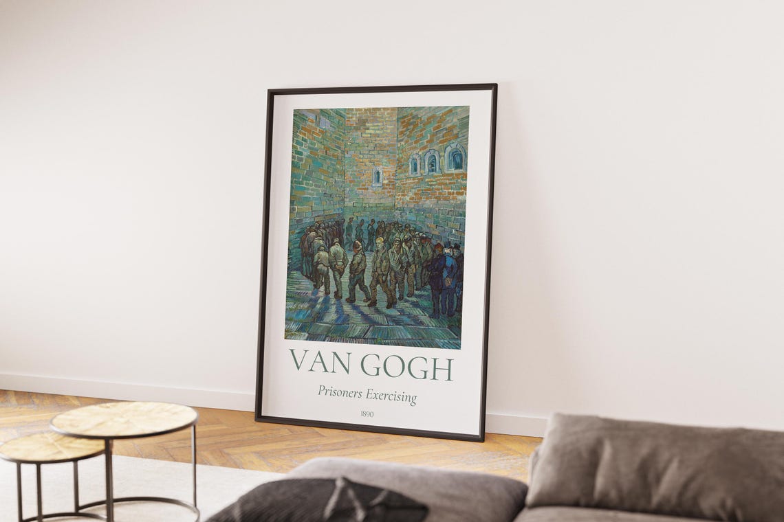Van Gogh Art Print Prisoners Exercising Van Gogh Exhibition Poster Van Gogh Paintings Modern Home Decor Famous Artist Posters - Image 2
