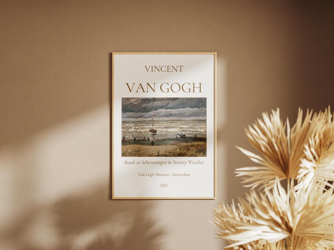 Van Gogh Beach at Scheveningen Stormy Weather 1882 Seascape Poster - Image 6
