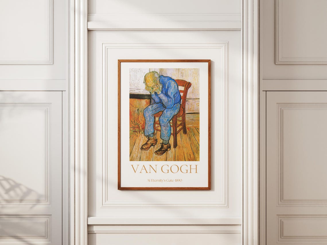 Van Gogh Art Print At Eternitys Gate Van Gogh Exhibition Poster Van Gogh Painting Sorrowing Old Man Museum Poster - Image 4