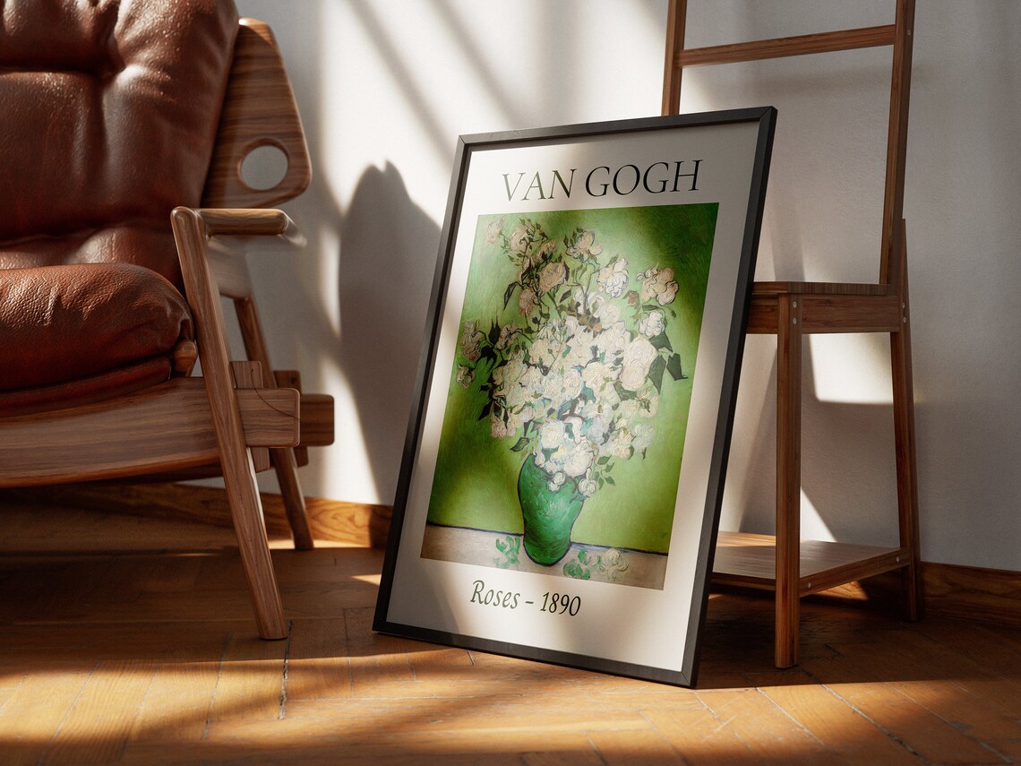 Van Gogh Roses Vintage Botanical Art Print - Image 2