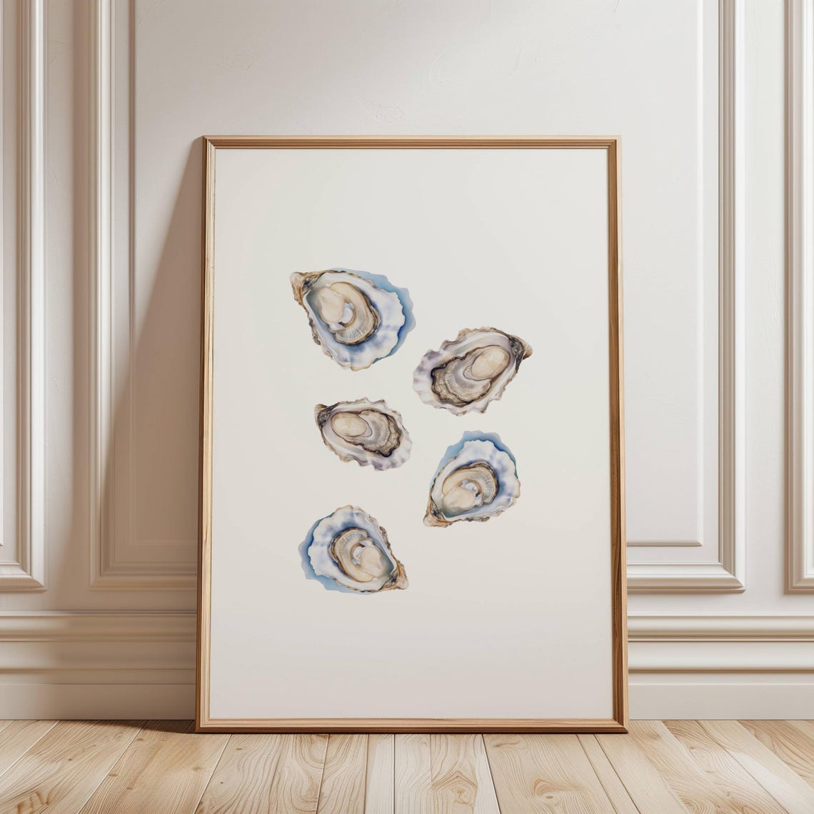 Pearl Oyster Print Coastal East Coast Wall Art