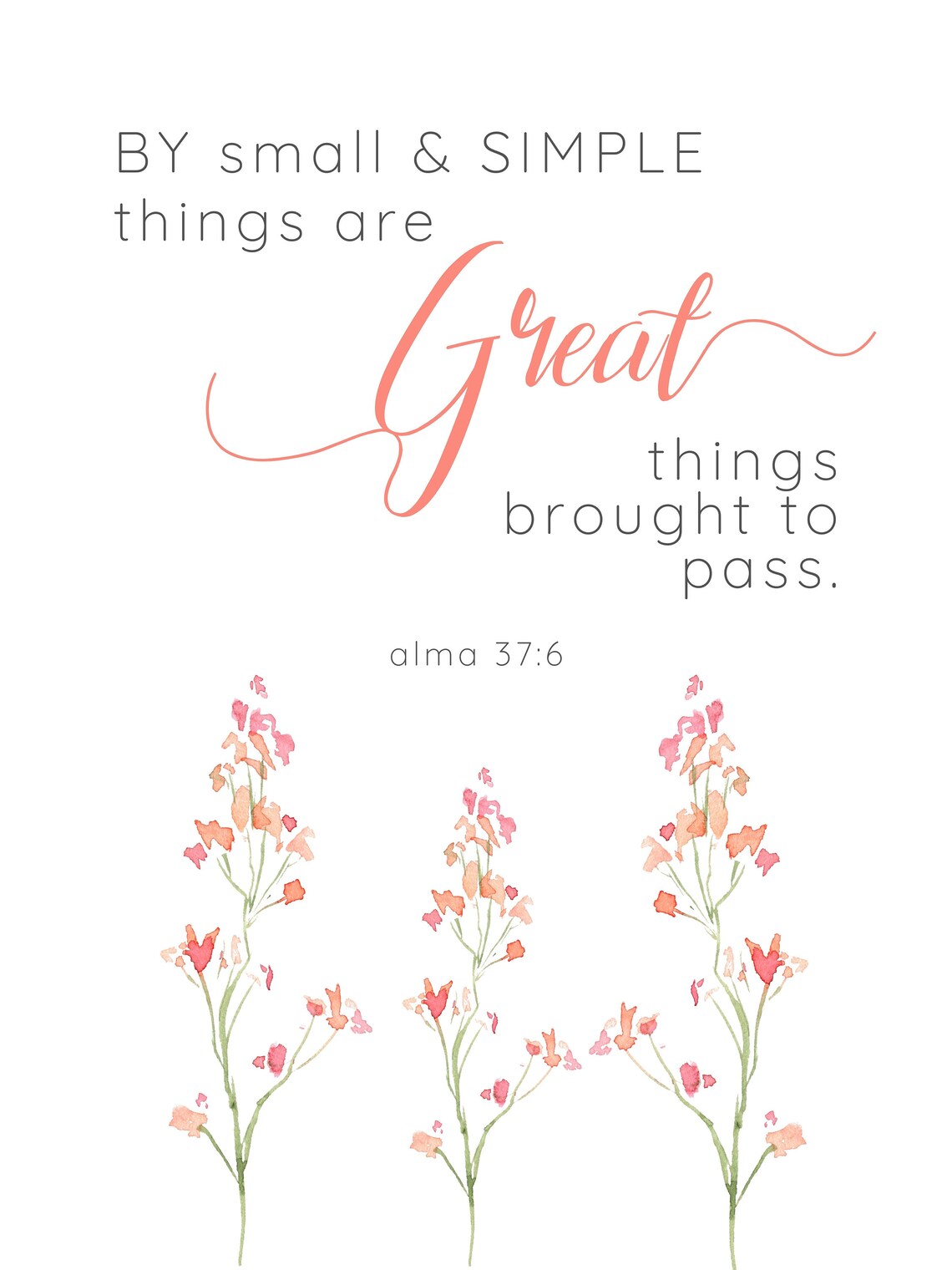 By Small And Simple Things, Alma 37:6 Art Print - Image 2