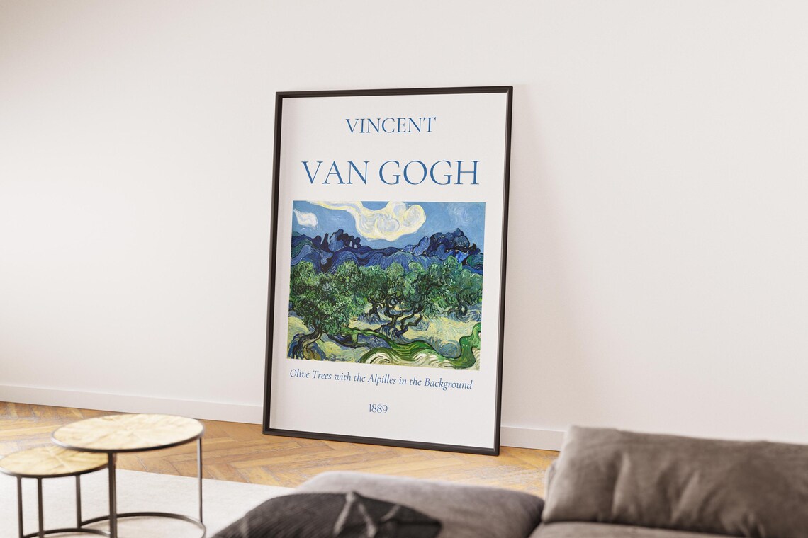 Van Gogh Art Print Olive Trees With The Alpilles In The Background Van Gogh Exhibition Poster Van Gogh Painting Nature Landscape Poster - Image 6