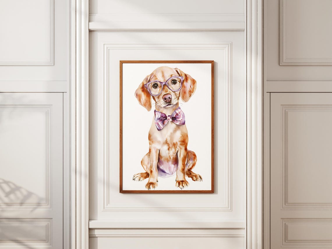 Watercolor Dog Portrait Watercolor Pet Wall Art Dog Painting Dog Wall Art Printables Animal Poster - Image 2