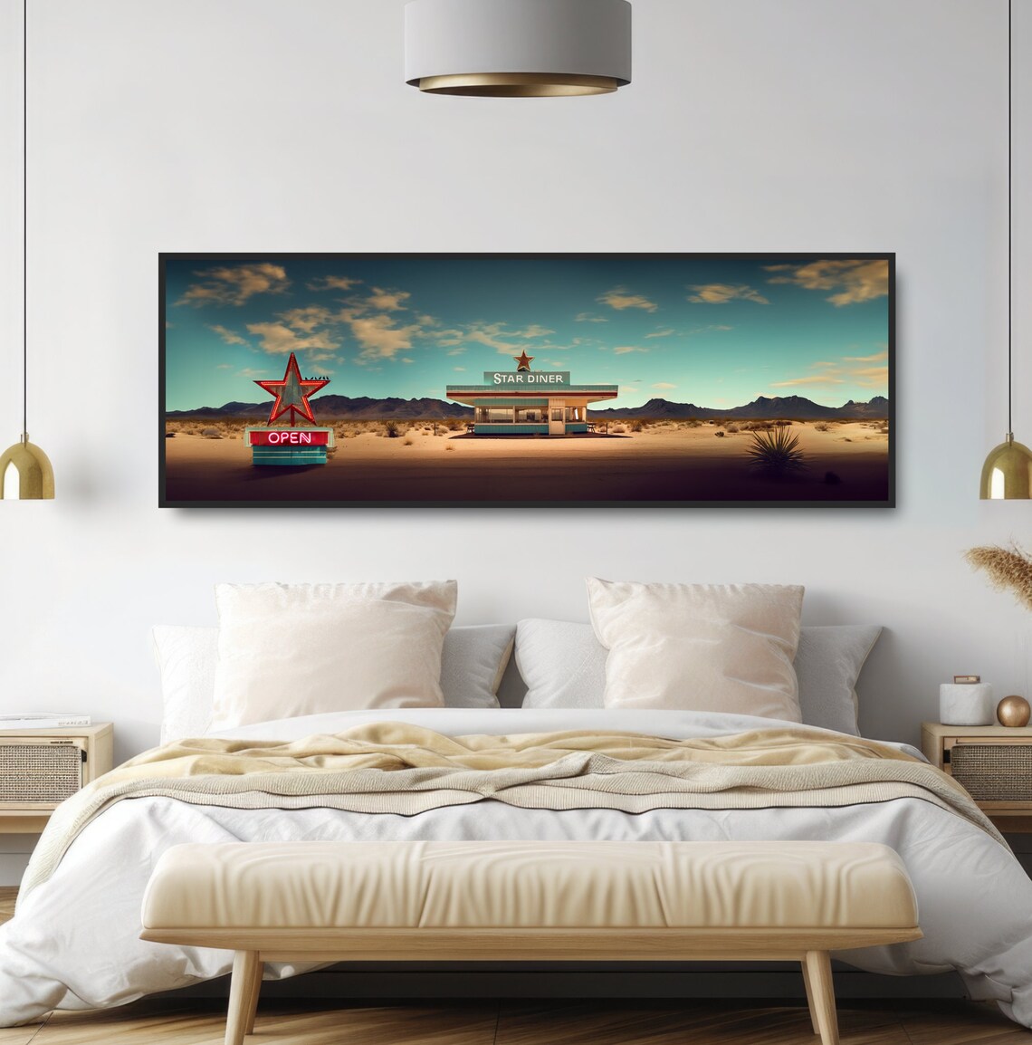 Desert Diner Americana Art Print, Retro Roadside Cafe - Image 5