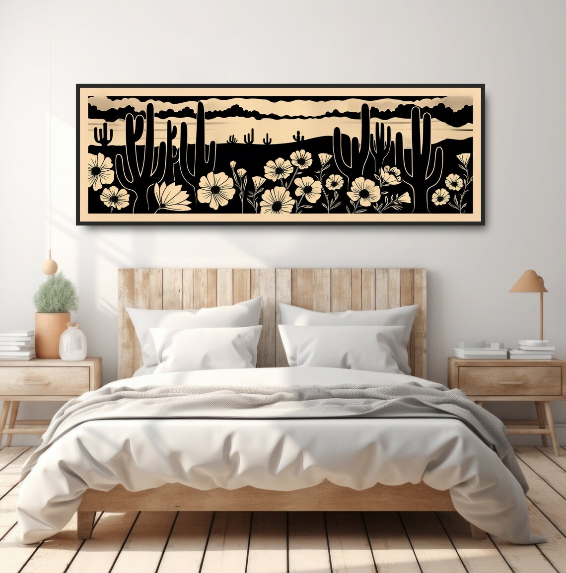 Cactus Desert Landscape, Retro Western Art Print - Image 4