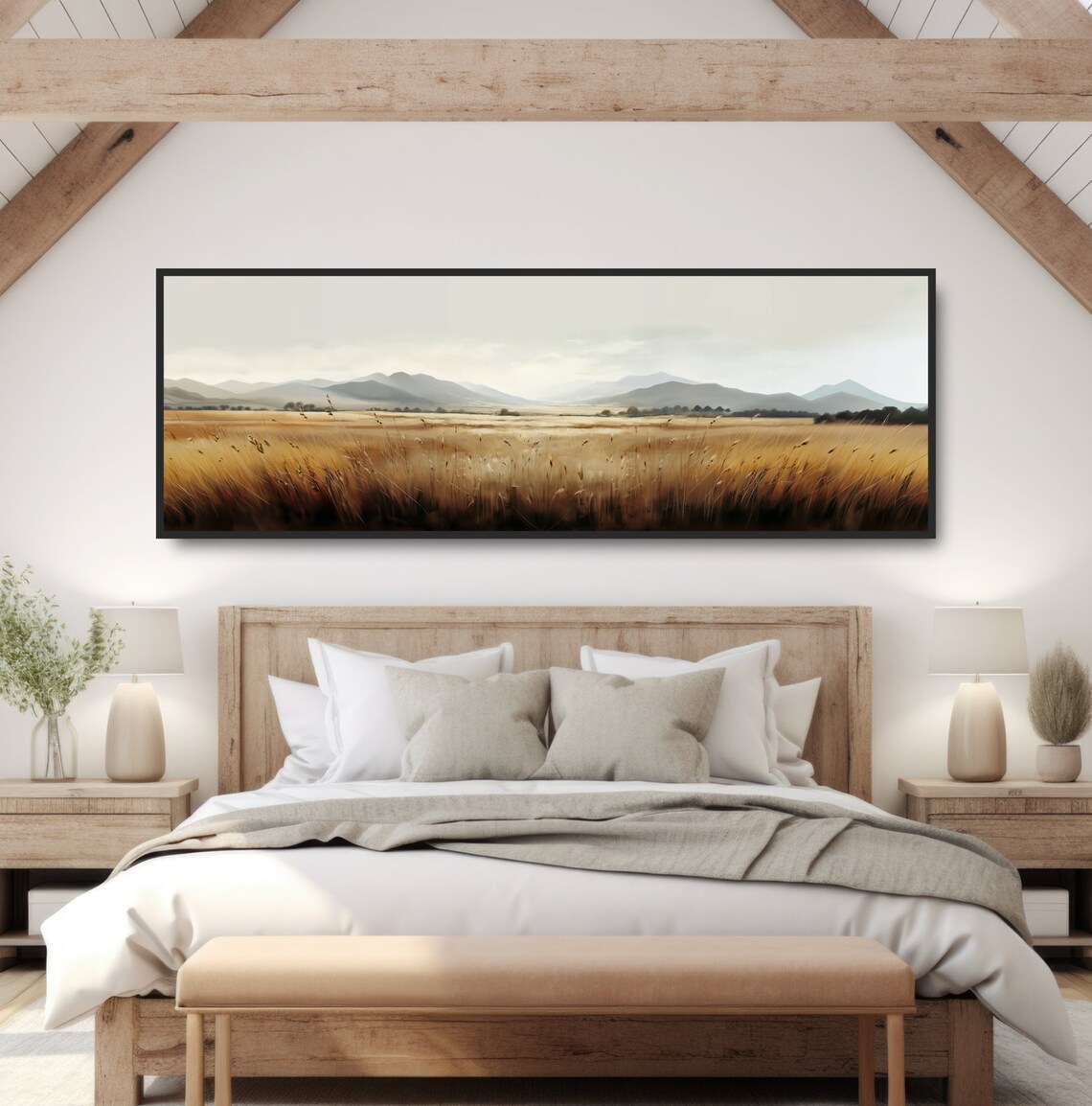 Tall Grass Mountain Meadow, Vintage Farmhouse Art Print - Image 4