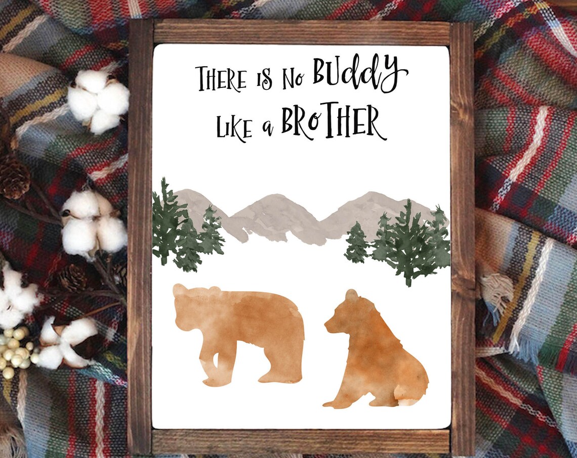 There Is No Buddy Like A Brother Quote Art Print