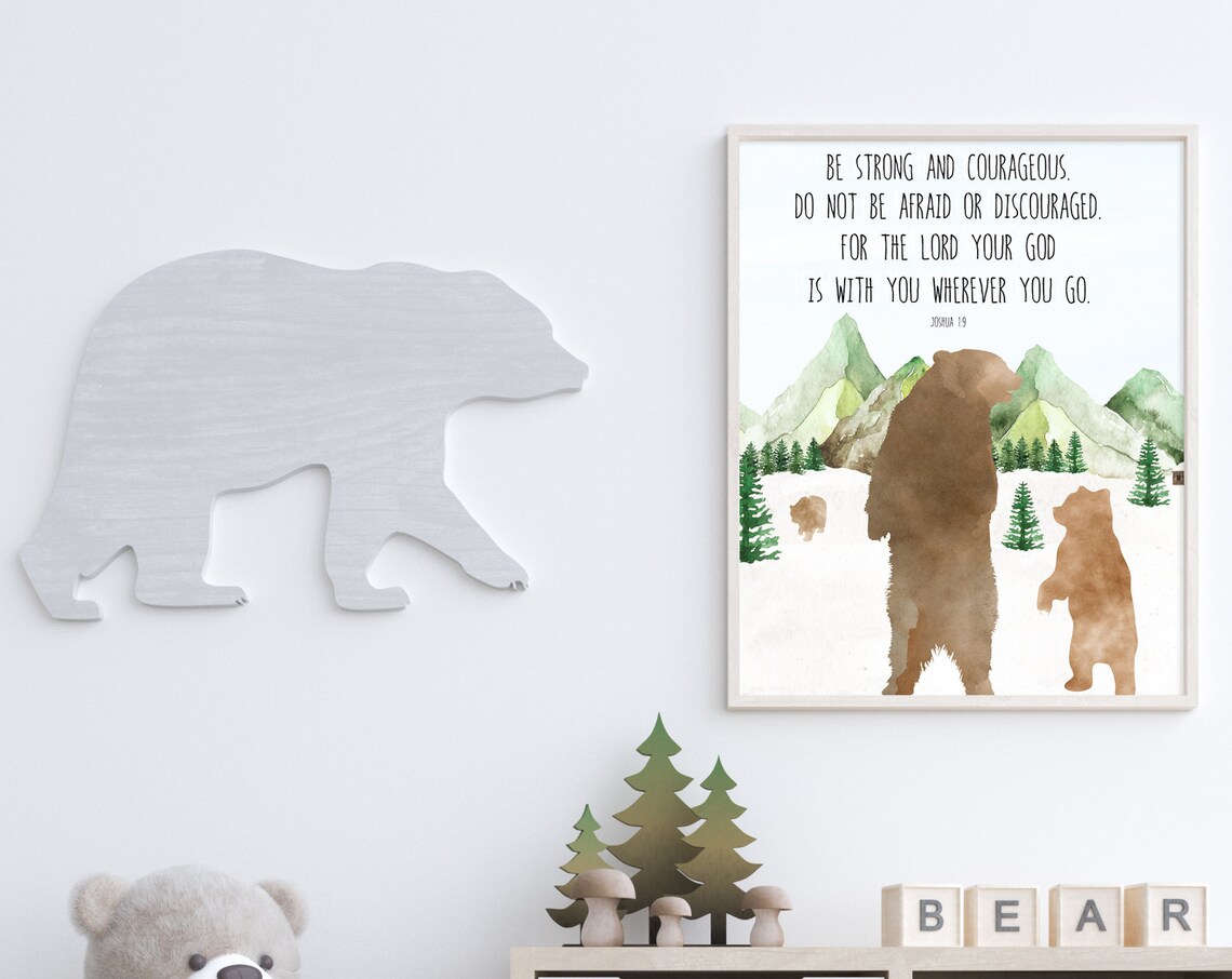 Joshua 1:9 Be Strong And Courageous Scripture Print - Image 4
