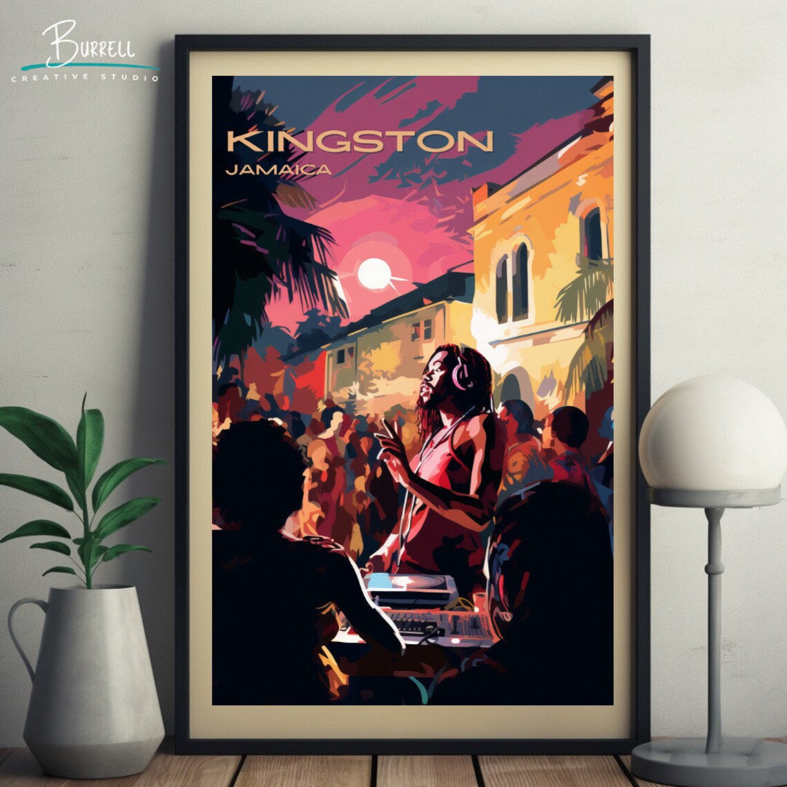 Kingston Jamaica Street Party Travel Poster - Image 5