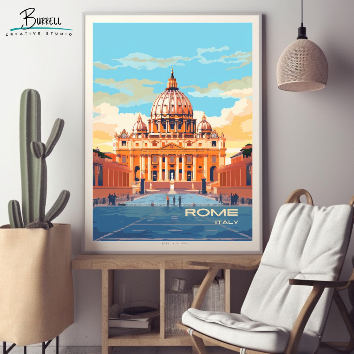 Rome Italy Saint Peters Basilica Dome St Peters Square Poster - Image 2