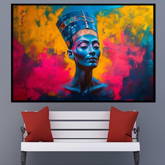 Nefertiti Wall Art Egypt Art Wall Art Ancient Egyptian Art Wall Art Modern Art Large Wall Art Egyptian