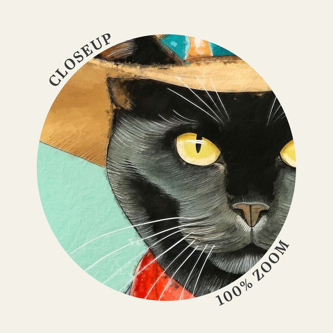 Cowboy Cat Selling Fresh Fruit at a Market Stand with Bananas Poster - Image 4