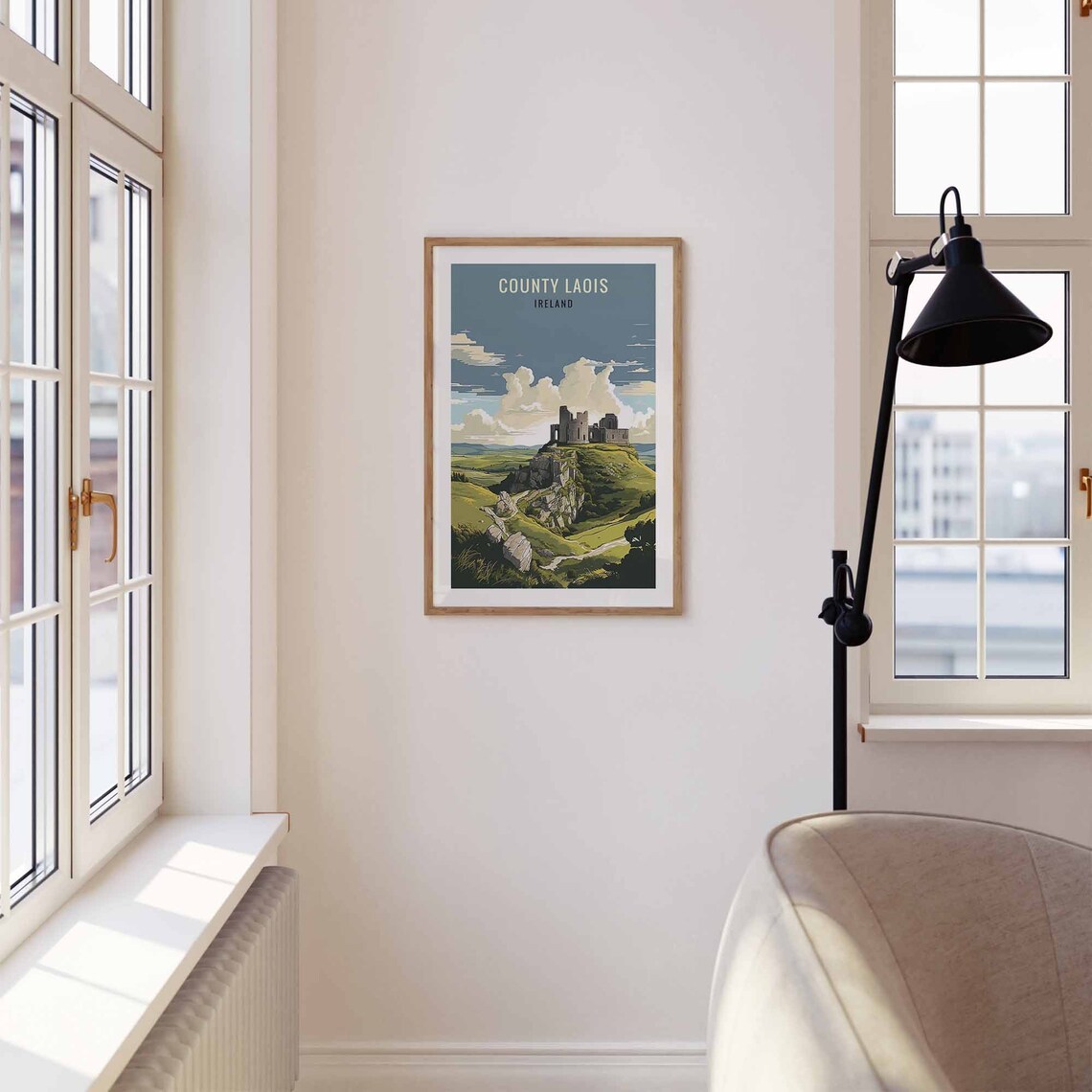 Rock Of Dunamase, County Laois Travel Poster Print - Image 3