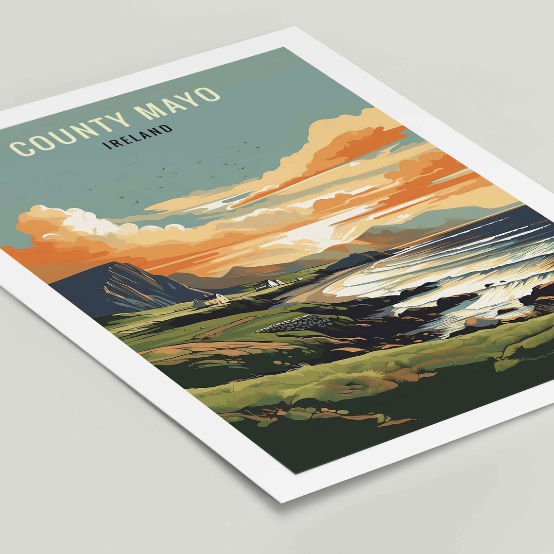 County Mayo Ireland Travel Poster, Wall Art Print - Image 2