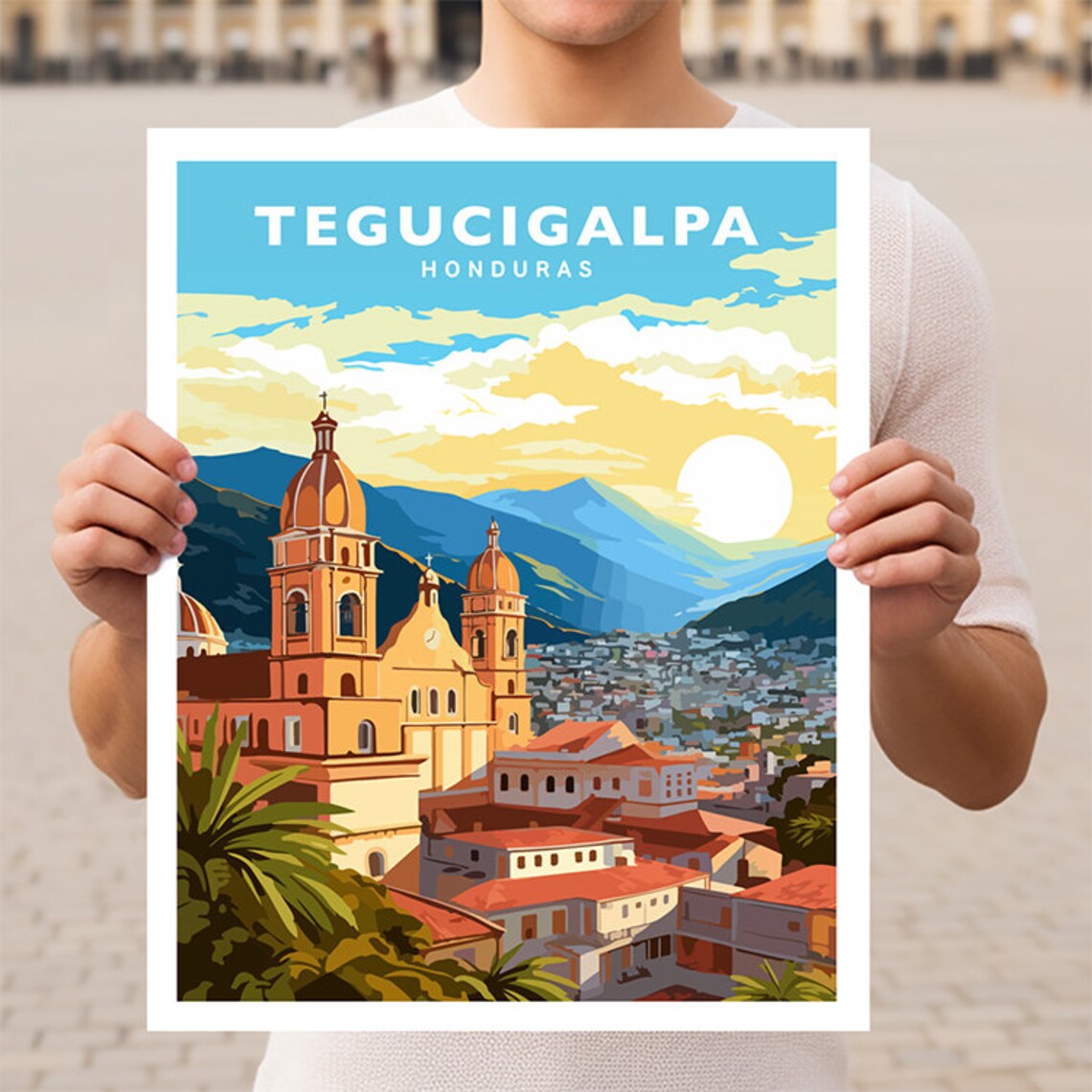 Tegucigalpa Honduras Travel Poster, City View