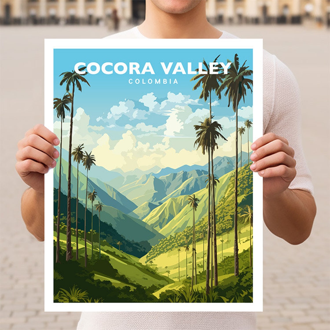 Cocora Valley Colombia Travel Wall Art Poster Print
