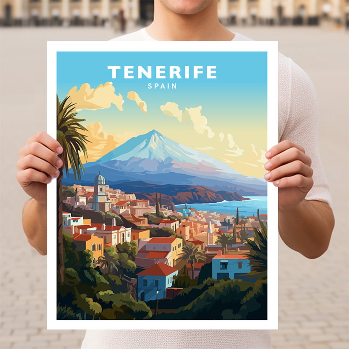 Tenerife Mount Teide Volcano Spain Canary Islands Travel Poster