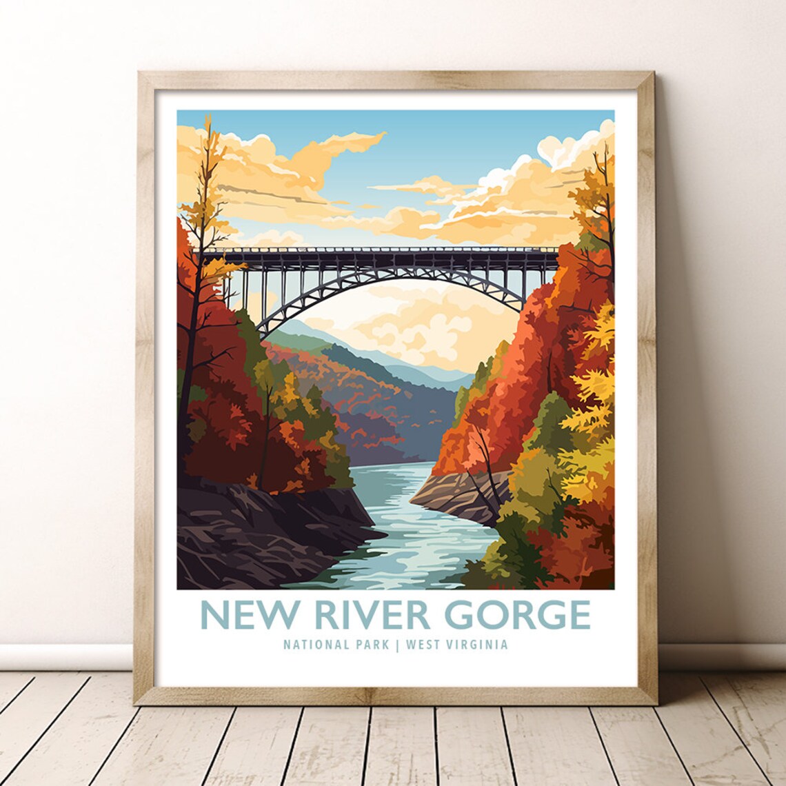 New River Gorge National Park Hiking Wall Art Print
