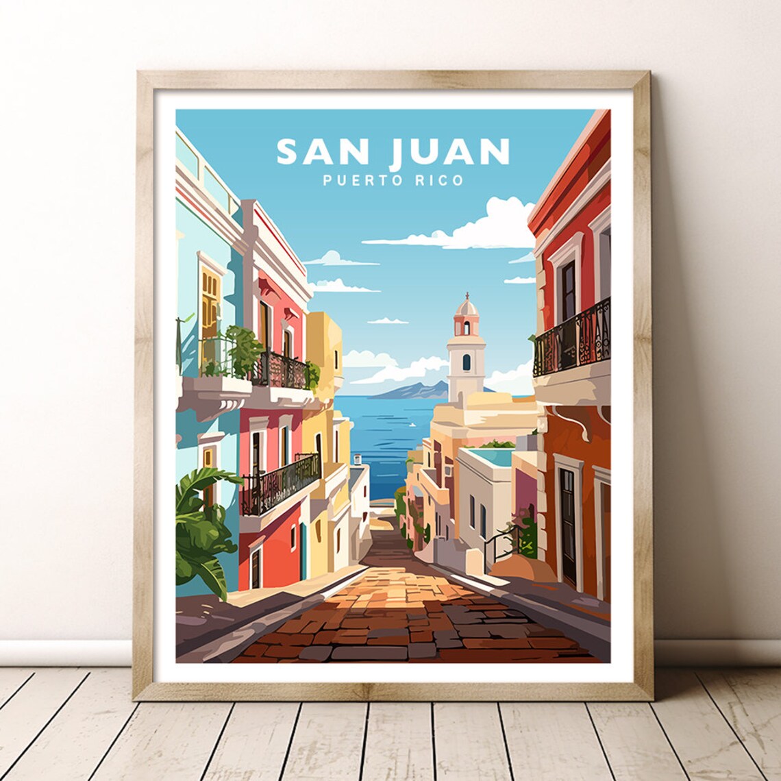 San Juan Puerto Rico Travel Poster, Latin America