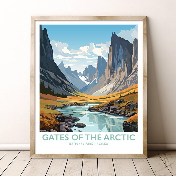Gates Of The Arctic National Park Alaska Wild River Valley Poster