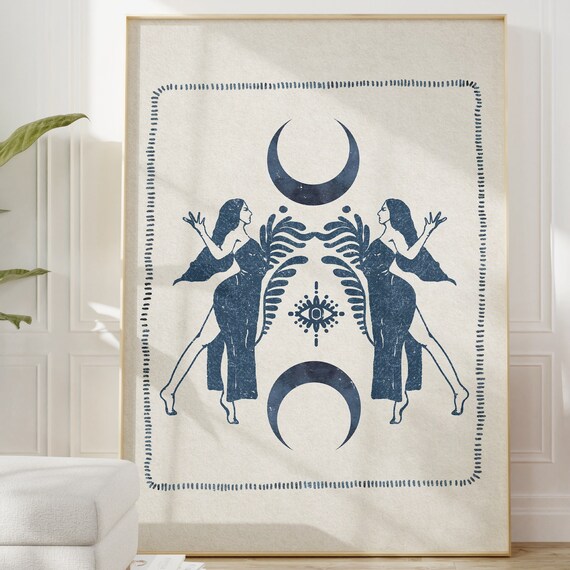 Mystical Sisterhood Vintage Goddess Art Print