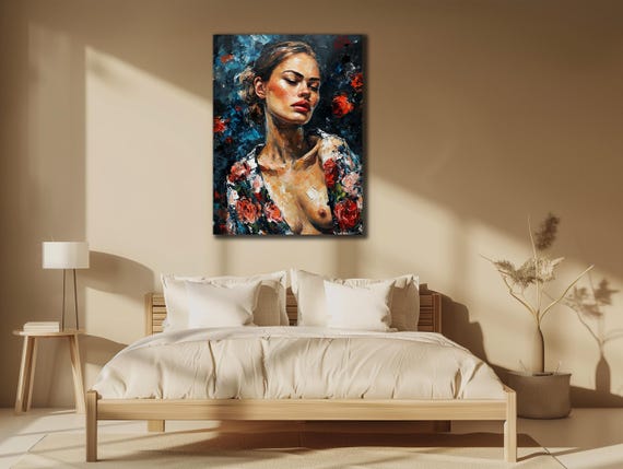 Colorful Naked Prints Nude Painting Art Wall Hanging House Gift Ideas Erotic Bedroom Wall Decor Girl Wall Art Sexy Woman Poste