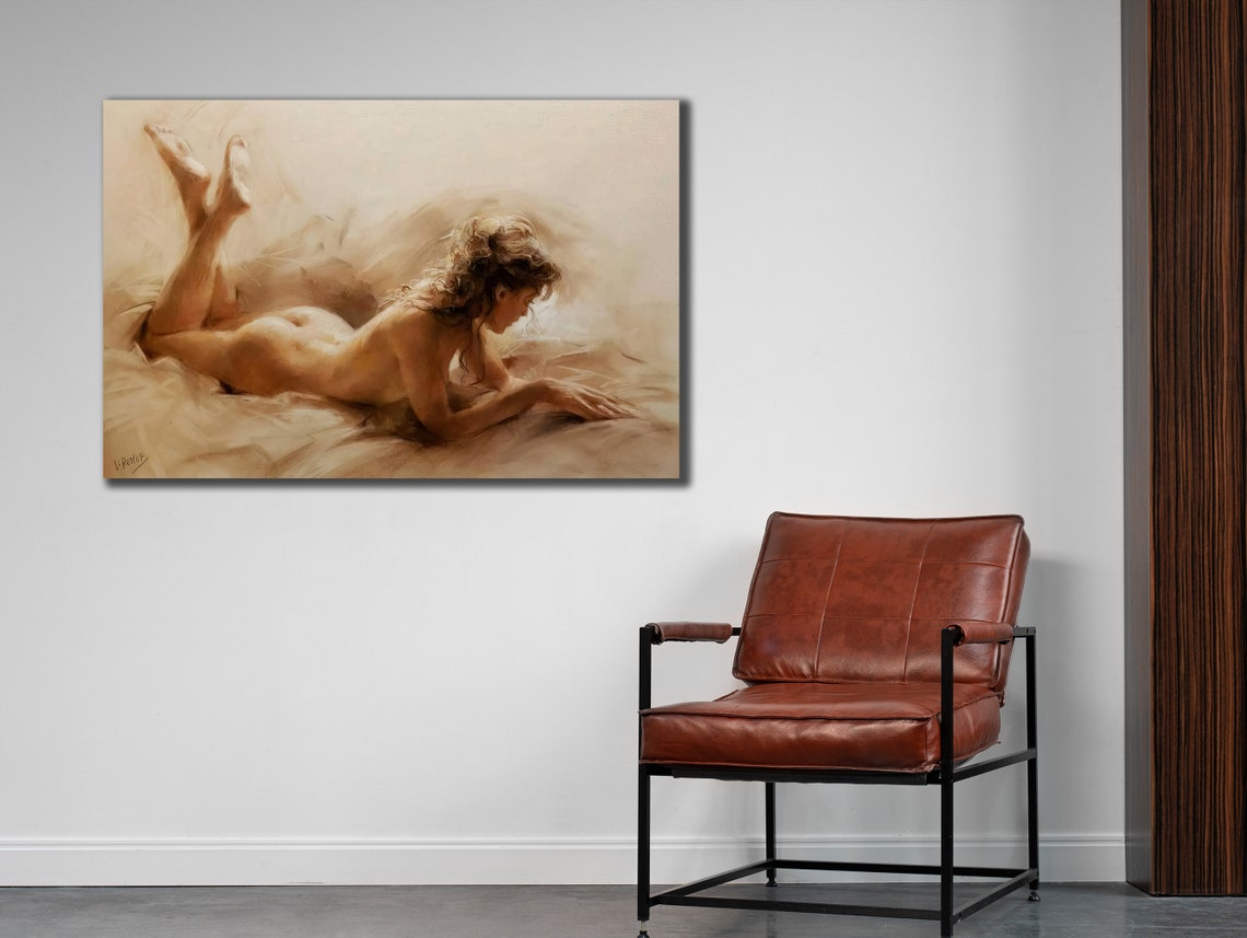 Modern Naked Prints Nude Painting Art Wall Hanging House Gift Ideas Erotic Bedroom Wall Decor Girl Wall Art Sexy Woman Poster - Image 2