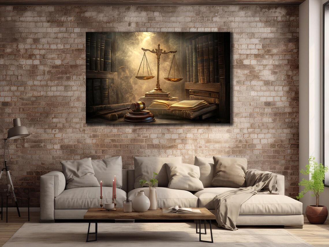 Scales Of Justice Lawyer Gift Wall Art Print