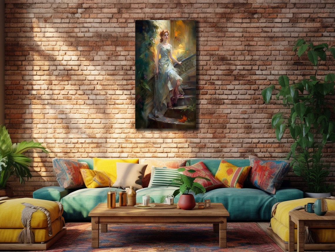 Woman Prints Vintage Girl Painting Art Wall Hanging House Gift Ideas Bedroom Wall Decor Girl Wall Art Beautiful Woman Poster - Image 2