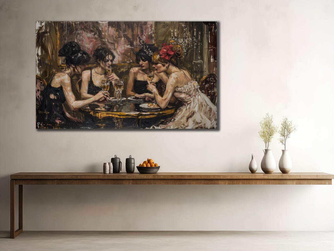 Women Holding Glass Sexy Girl Wall Posters Girl Wall Art Bedroom Decor Silhouette Painting On Sexy Girl Artwork - Image 2