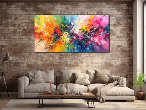 Dance Of Colors Rainbow Poster Art For Home Decor Colorful Print On Colorful Wall Decor Bright Color Clouds Artwork