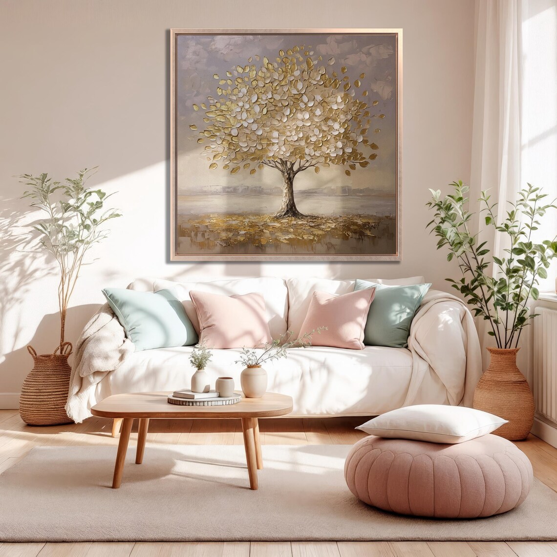 Elegant Golden Tree Wall Art, Nature Inspired Poster - Image 2