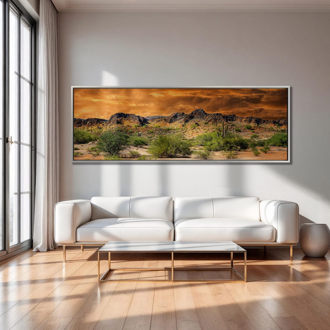 New Mexico Mountains Landscape Wall Art Print Beautiful Panorama Home Decor Print Cloud Sky Wall Decor Desert Landscape Wall Art - Image 3