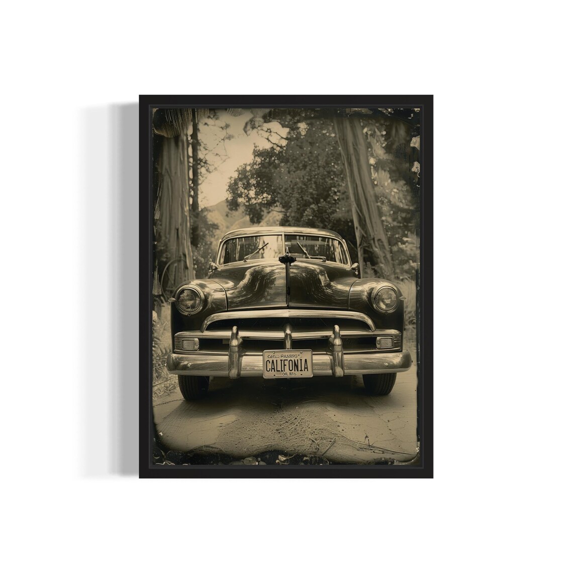 Classic Vintage California Hot Rod Car Gothic Dark Photo Art Poster