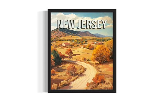 New Mexico Fall States Poster Art Print Living Room Wall Original Painting Artwork Decor