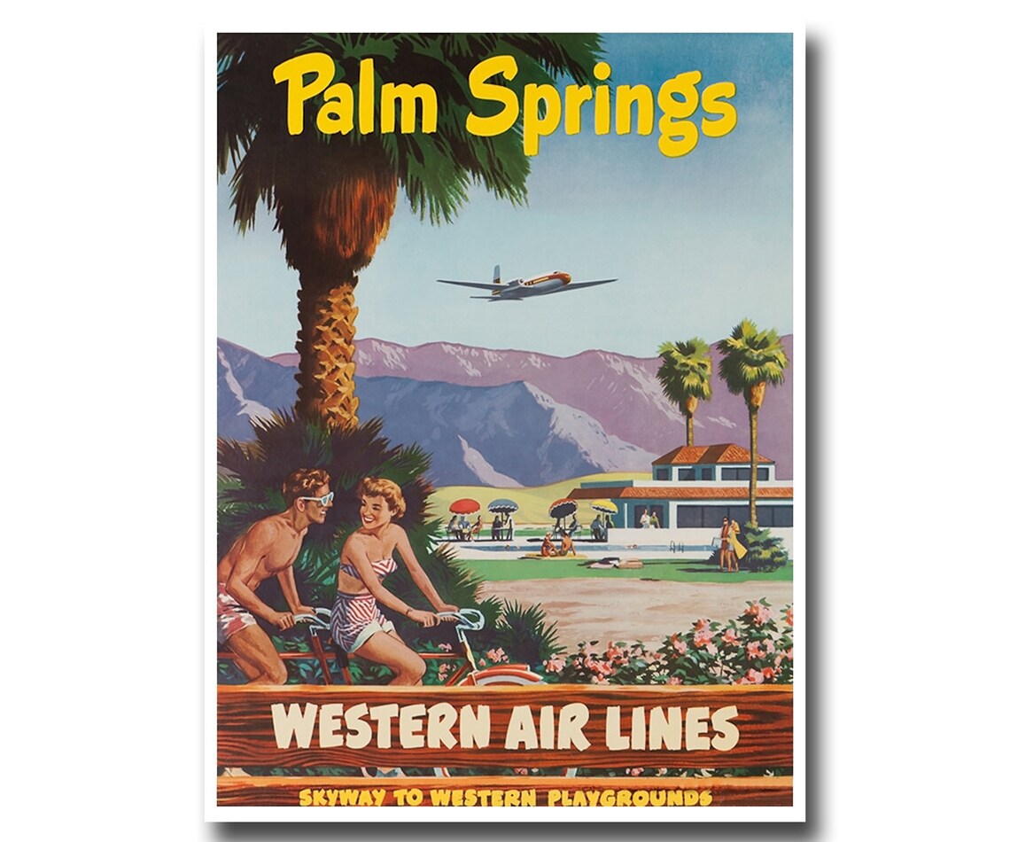 Palm Springs Vintage Travel Poster Art Print