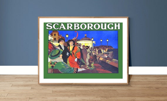 Scarborough Yorkshire England Vintage Travel Poster Poster Paper Print Gift Idea Wall Decor