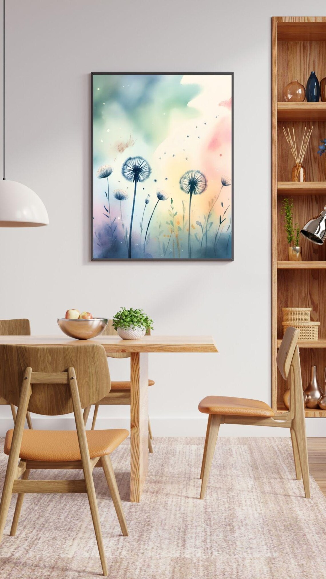 Dandelion Flower Abstract Art Print, Colourful Maximalist - Image 5